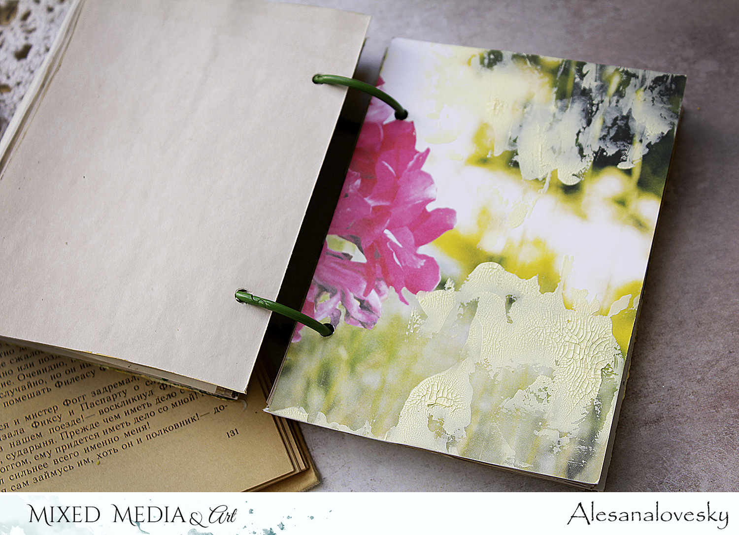 Mixed Media & Art June challenge. Notebook. Alesanalovesky
