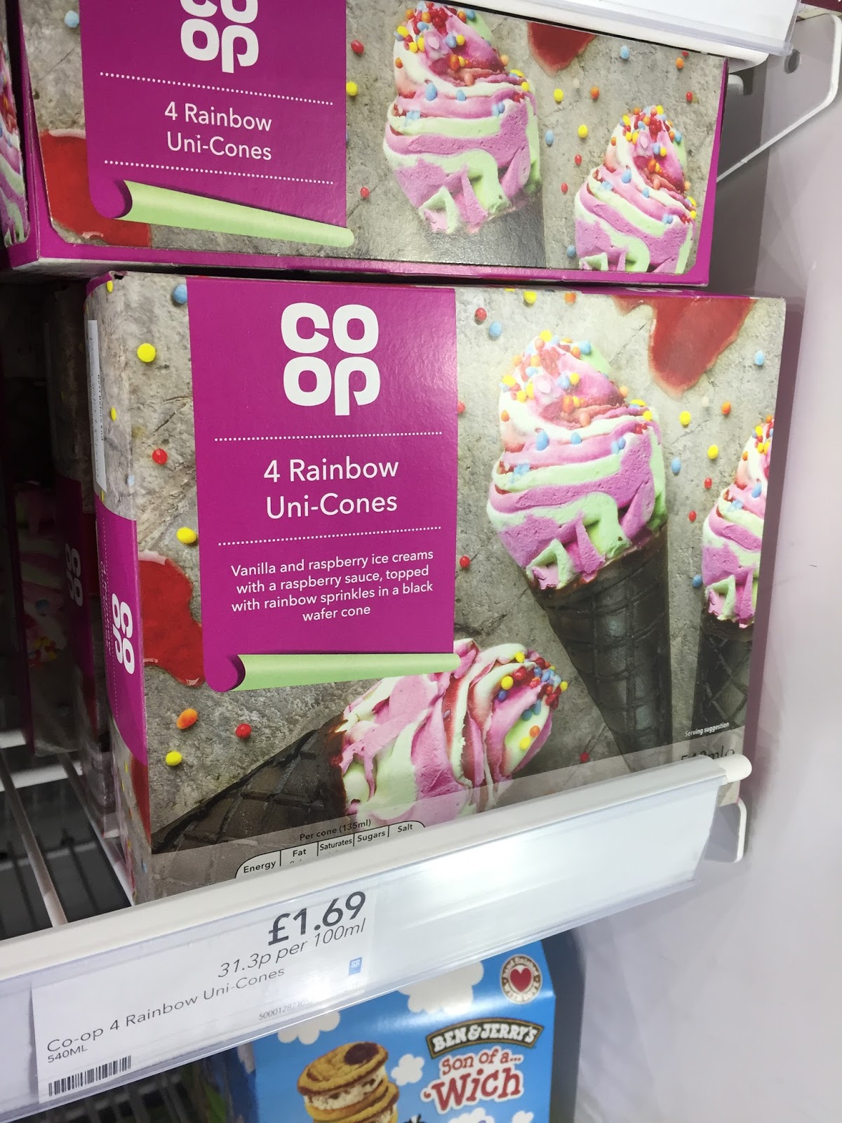 Co Op Rainbow Unicones & Cherry Bakewell Ice Cream! (Spotted In Shops)