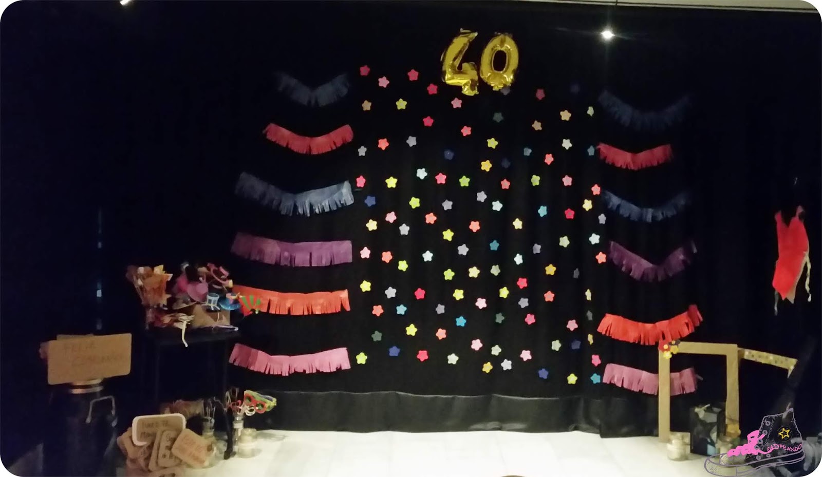 Patypeando: Un blog Muy DIY: Photocall diy para fiesta de 40 cumpleaños