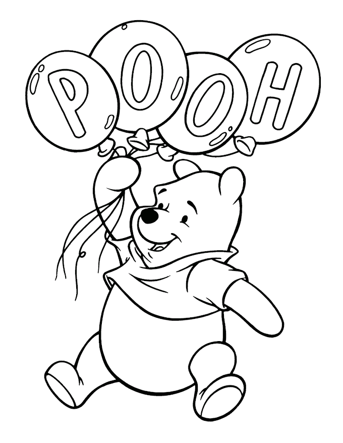 Desenhos e riscos do Ursinho Pooh e sua turma para colorir, pintar, imprimir!
