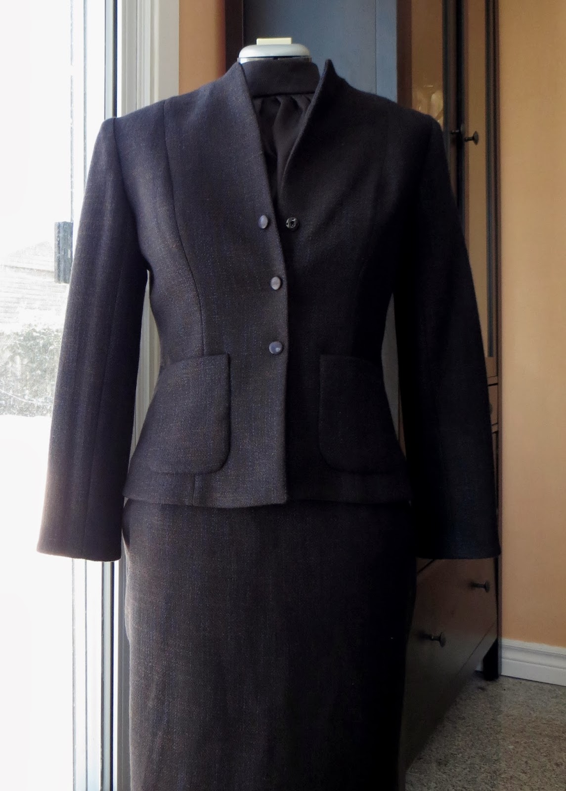 StraightJacket Muse: Brown blue cashmere suit: stashbusting really works!