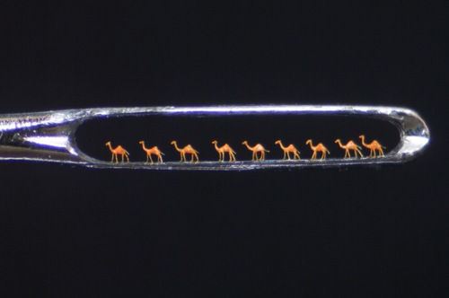 03-Willard-Wigan-Miniature-Art-and-Sculptures-in-The-Eye-of-a-Needle-Nine-Camels