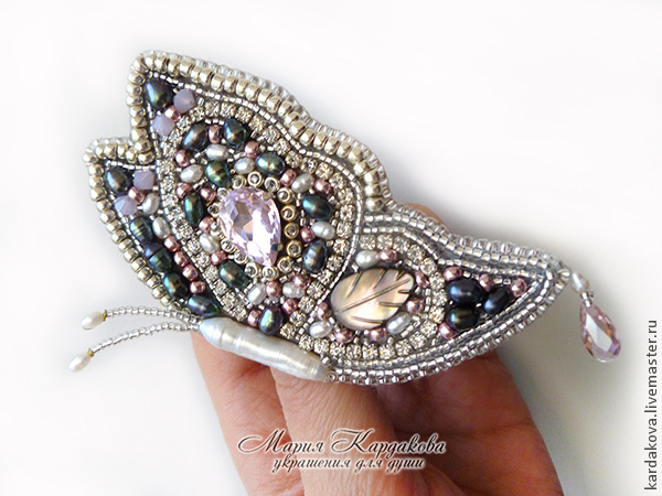 beaded brooch