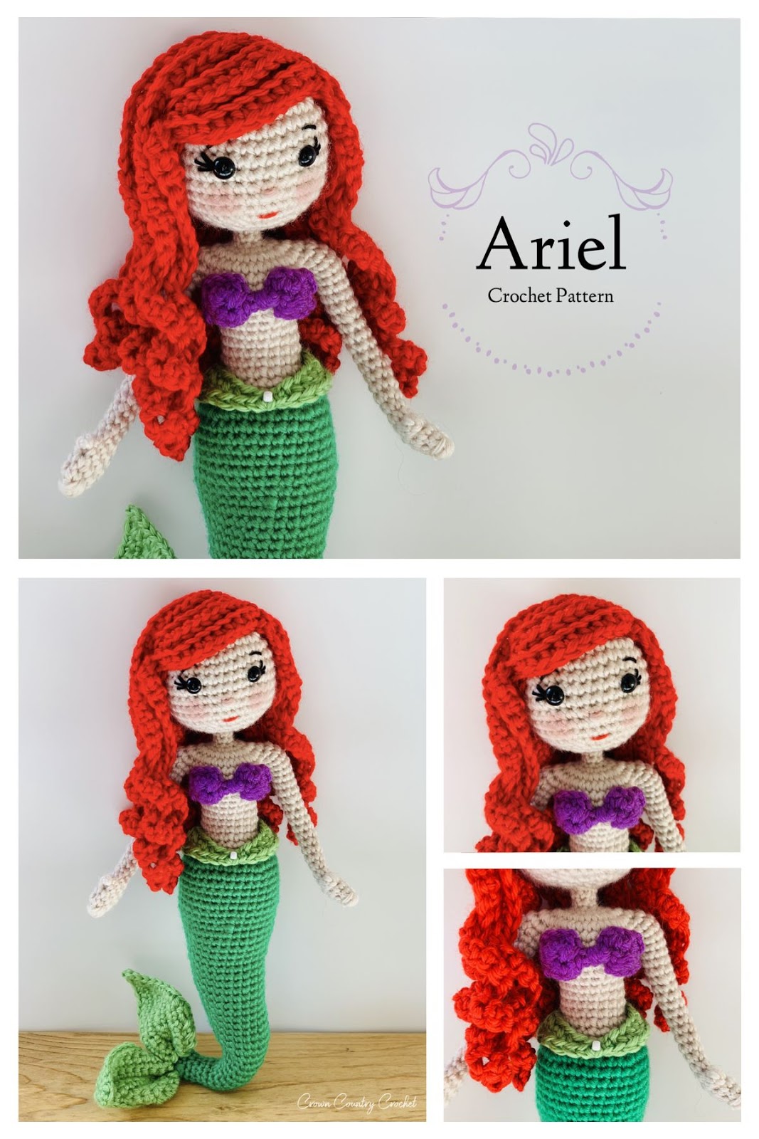 Ariel Amigurumi Crochet Pattern Crochet Pattern Free