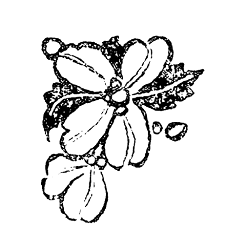 flower corner border distressed digital illustration elements downloads