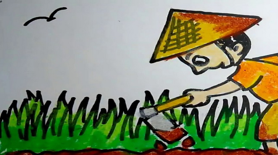 Download Menggambar Gambar Kartun Petani Yang Baik Hati