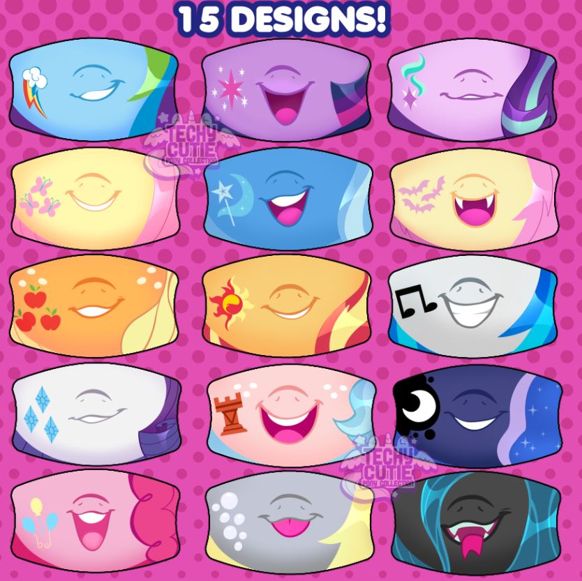 Equestria Daily Mlp Stuff 15 More Pony Face Mask Designs Up For Pre Order Face Mask Design Mask Design Pony