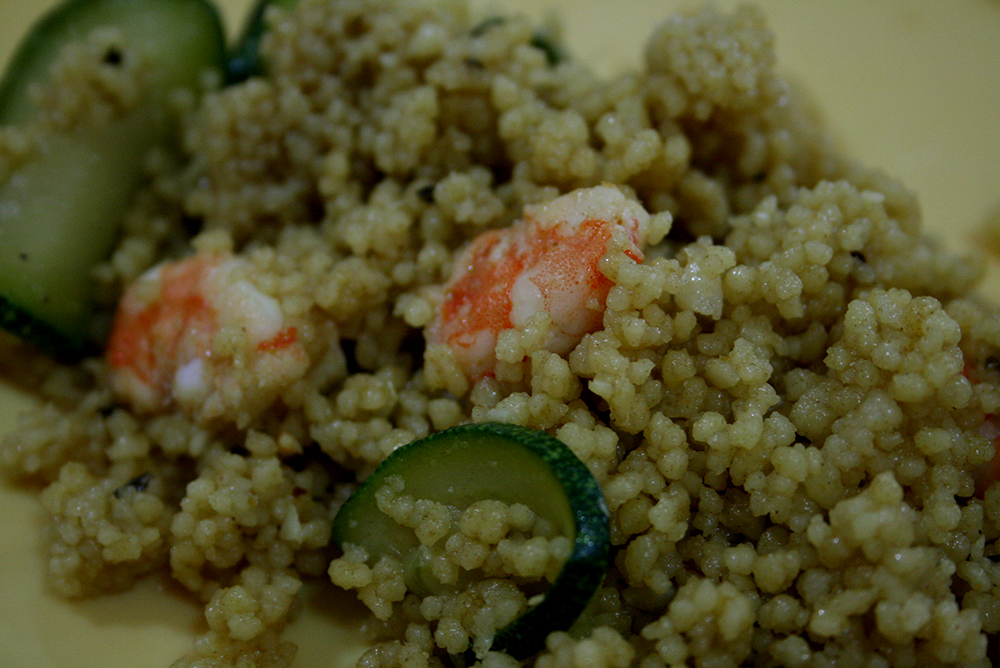 Life... One Colorful Turn At A Time Curry Couscous with Shrimp & Zucchini