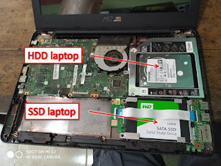 Pasang SSD di Laptop Tetap Memasang HDD