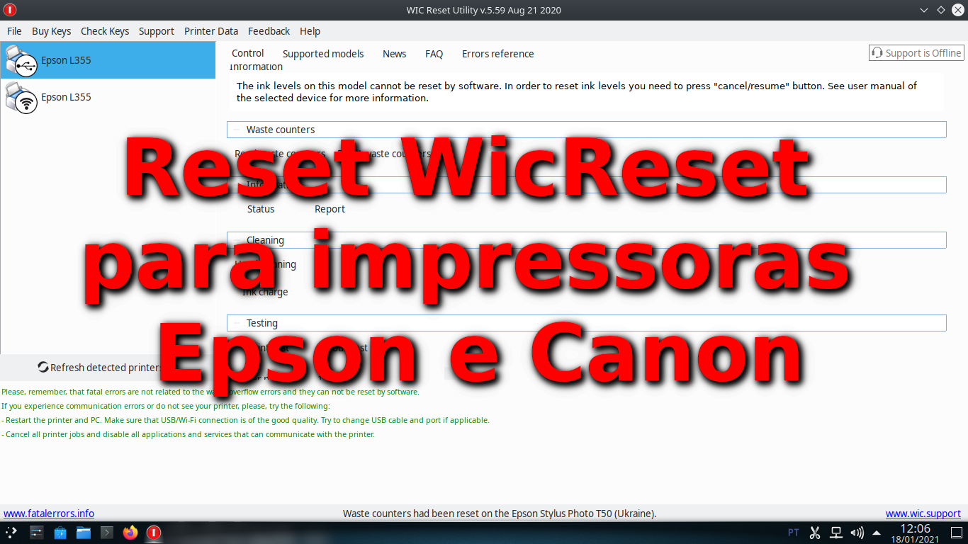 Resetar impressora epson l355 - lasopaturk