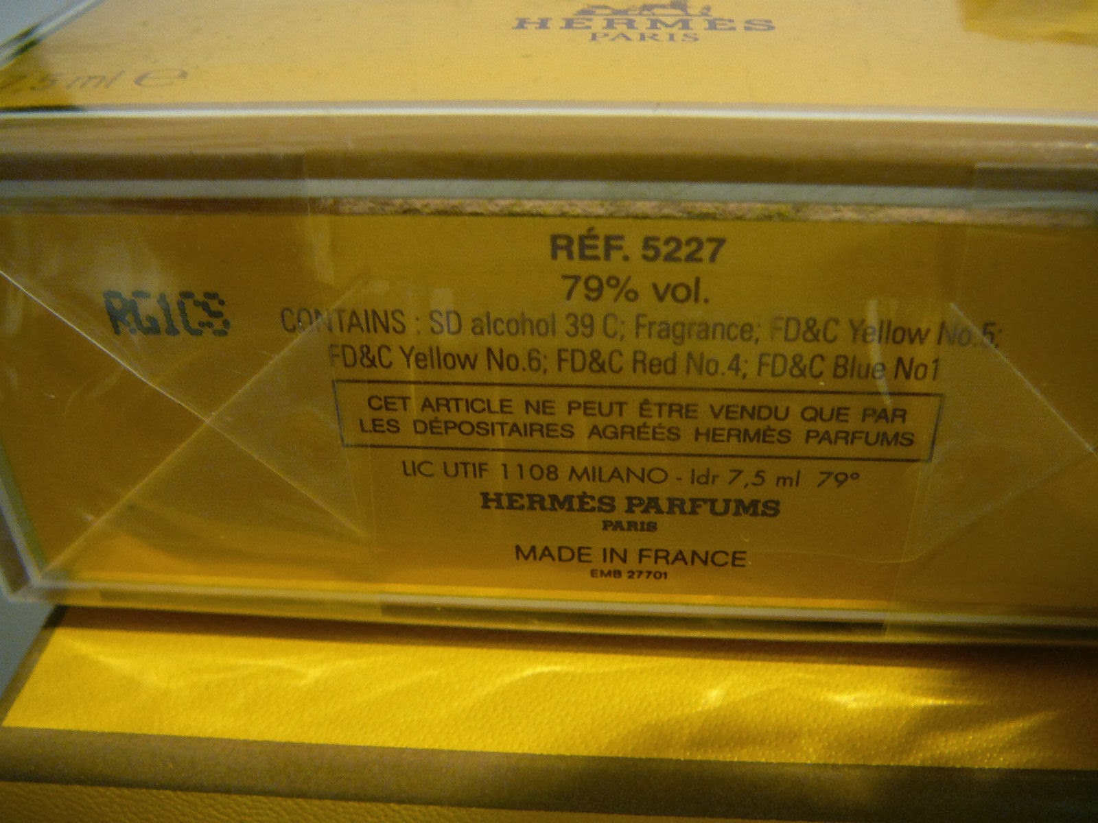 hermes perfume batch code