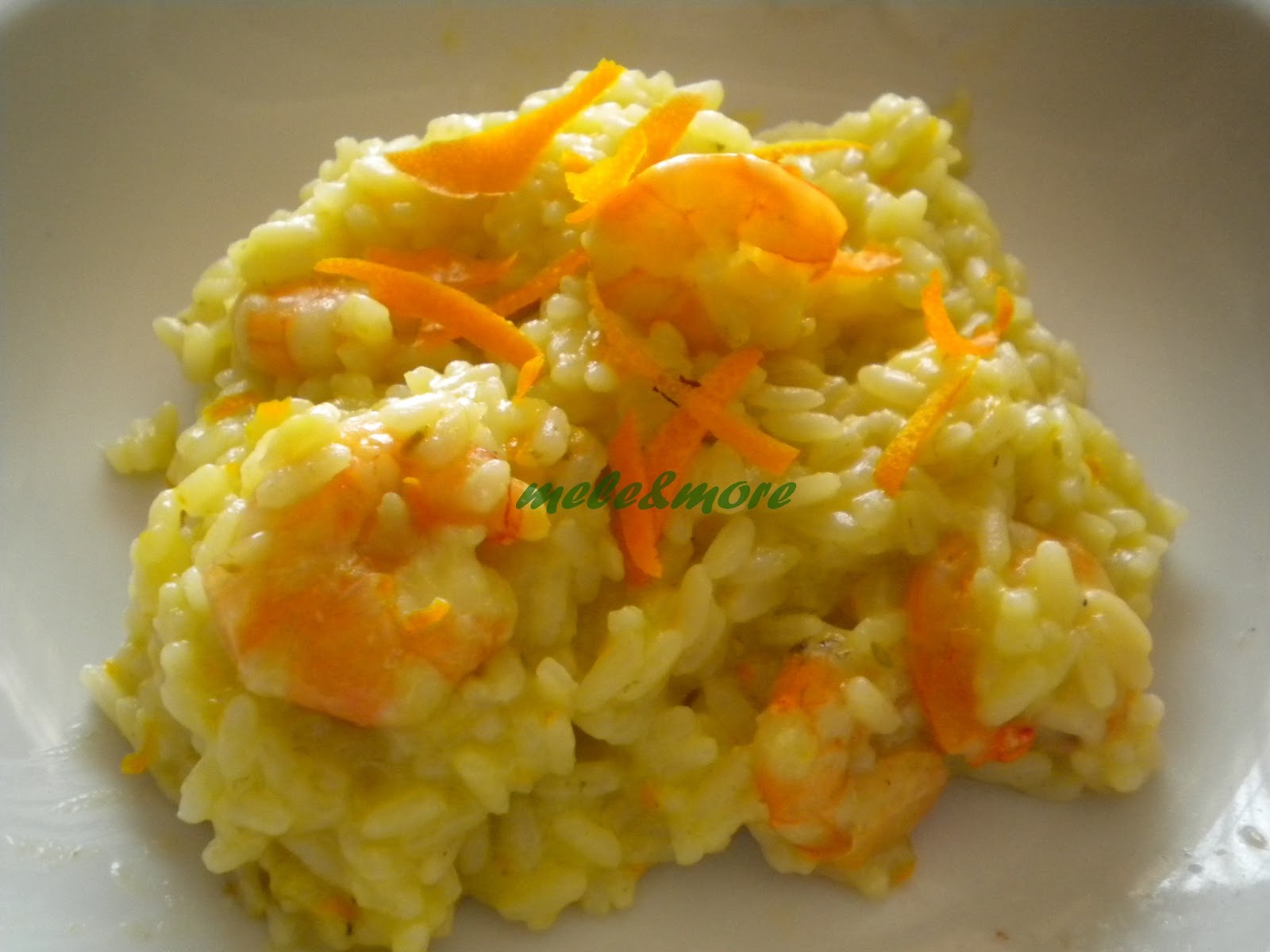 mele&more Risotto con gamberi e arancia