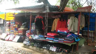 Street side clothing store in Paraguay
