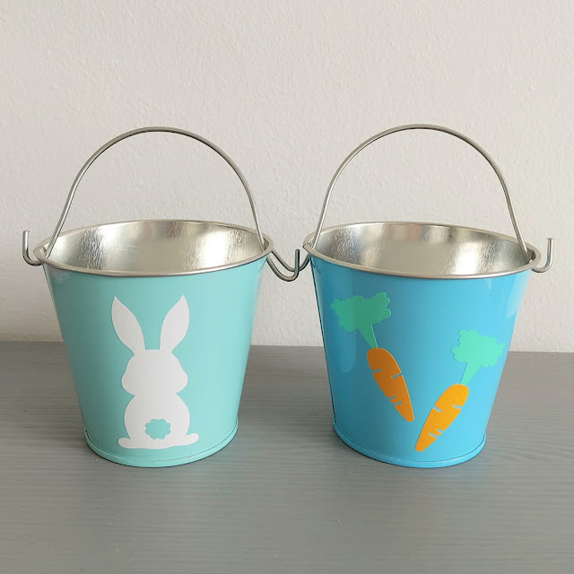 Make these cute and easy Easter buckets with the Cricut Joy!