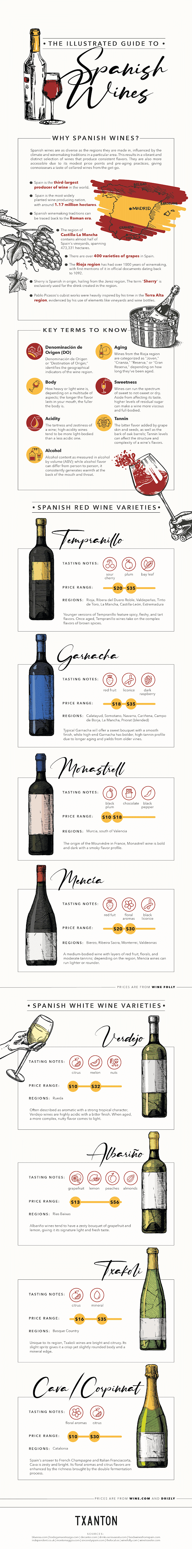 Visulattic Your Infographics Destination The Illustrated Guide to Spanish Wines