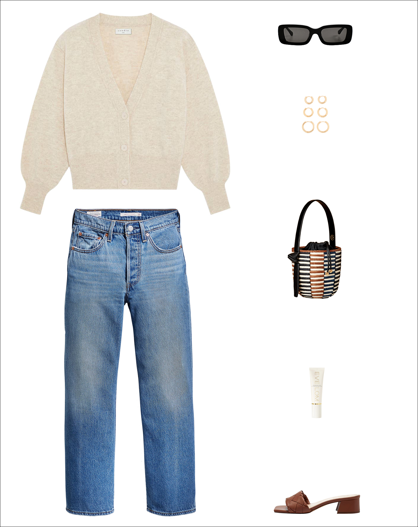 A Stylish Cardigan and Denim Outfit to Carry You Through Spring