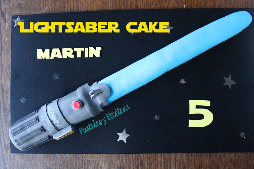 Pasteles y Etcétera: Star Wars LightSaber Cake - Tarta Espada Laser - Dort  Laserový meč