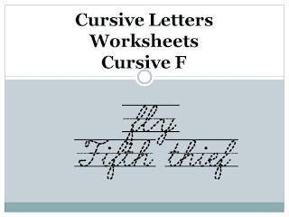Cursive Letters Worksheets - Cursive F