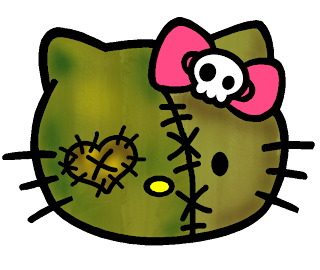Hello Kitty zombie face