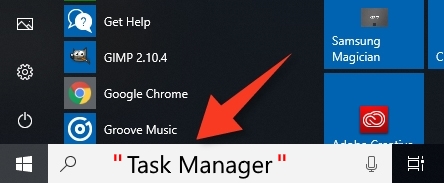 Search for Task Manager.