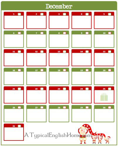 A Typical English Home Freebie Thursday Christmas Planner Printables