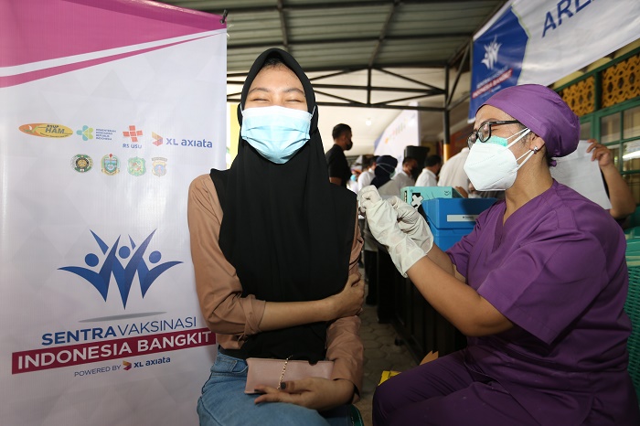 SVIB XL Axiata di Medan, 12.050 Warga Sudah Tervaksinasi Covid-19