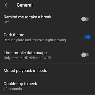 Enable dark theme on YouTube for Android