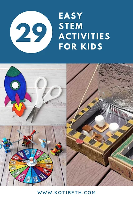 29 Easy low prep or no prep stem activities for kids. This has science experiments with kids for homeschool, preschool, elementary, middle school, and high school separated by age. Inclues at home for kids activities with LEGO, weather, engineering, and more.  Science experiments kids easy at home for kids. #stem #science #kids #homeschool
