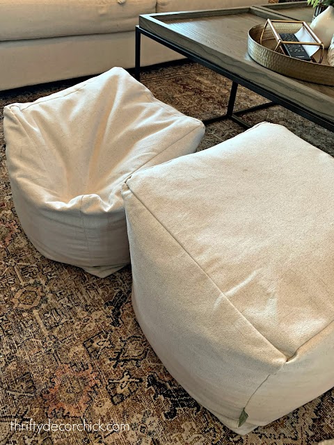 refluffing ottoman or pouf