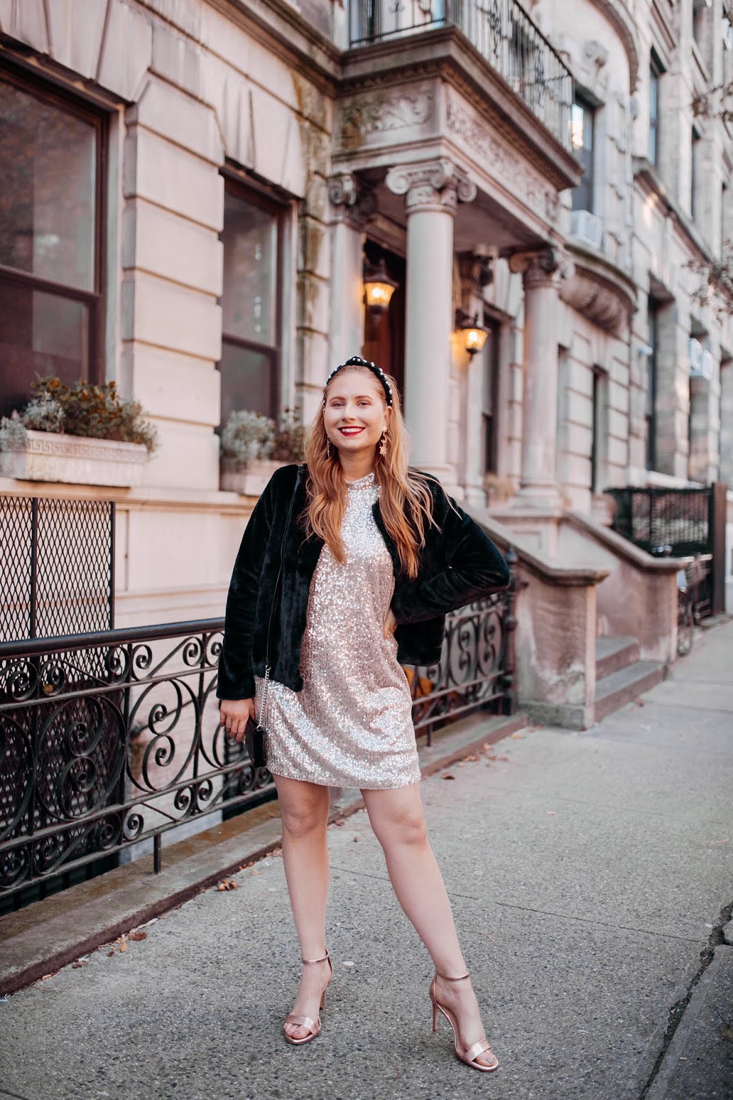 How to Style Sequins for New Year's Eve.1. Sequin Dress + Faux Fur Jackets.2. Sequin Skirt + Cropped Chenille Eyelash Sweaters. H&M Sweaters. Forever 21 Chenille Sweaters. Sequin Pants from Express. Sequin Skirts from Express. New York City Photoshoot with Carter Fish.