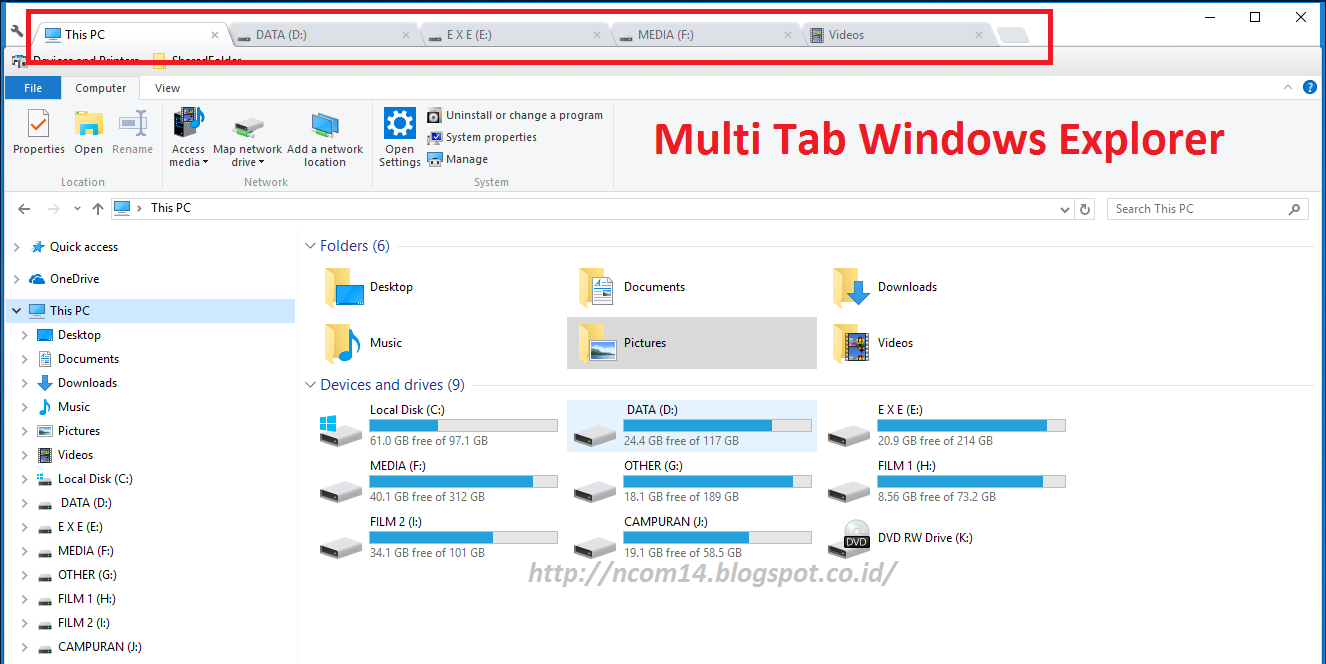 Cara Mudah Membuat Windows Explorer Menjadi Multi Tab Dengan Clover