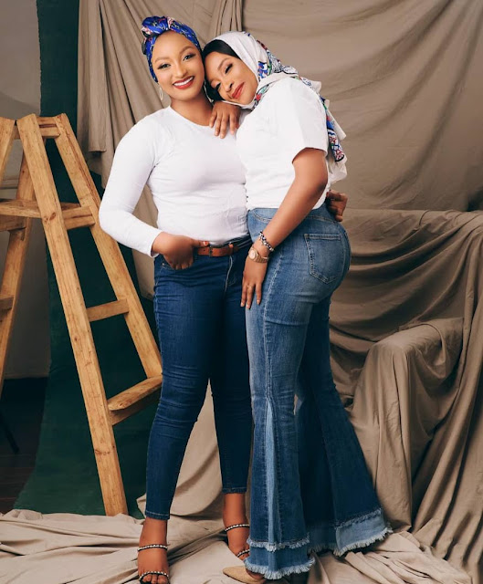 Check out the Lovely photos of actress, Rahama Sadau, and her adorable sisters