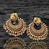 Golden chandbali earrings