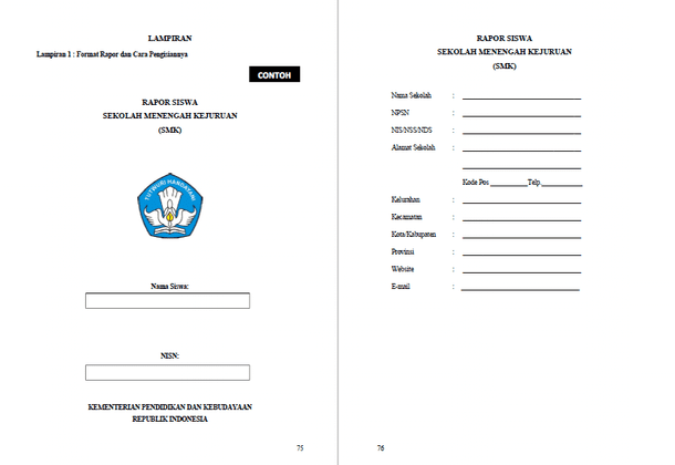 Format Raport SMK dan Cara Pengisiannya Sesuai Panduan Format Raport SMK dan Cara Pengisiannya Sesuai Panduan