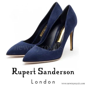 Kate Middleton wore Rupert Sanderson Malory Storm Suede Pumps