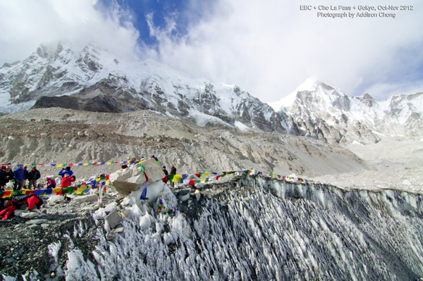 Everest Base Camp, EBC, Khumbu Icefall Everest Base Camp, EBC, Khumbu Icefall
