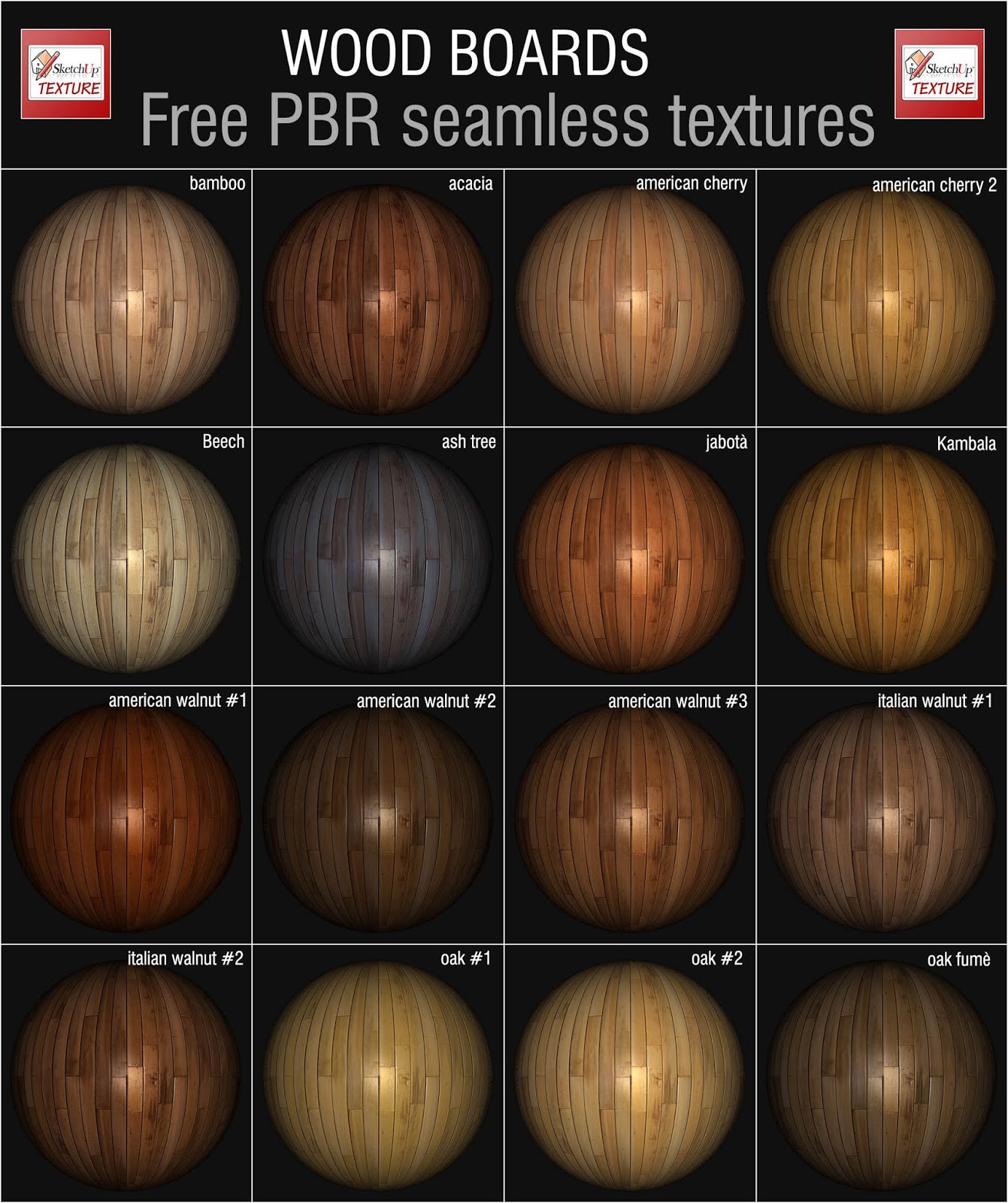 Sketchup Texture Free Pack Wood Boards Pbr Seamless Textures
