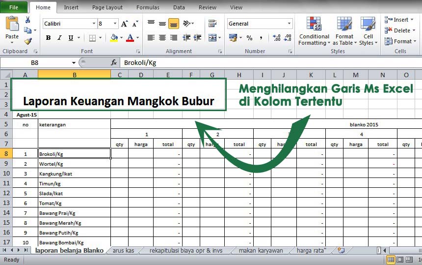 4 Cara Menghilangkan Garis di Excel dengan Mudah dan Cepat