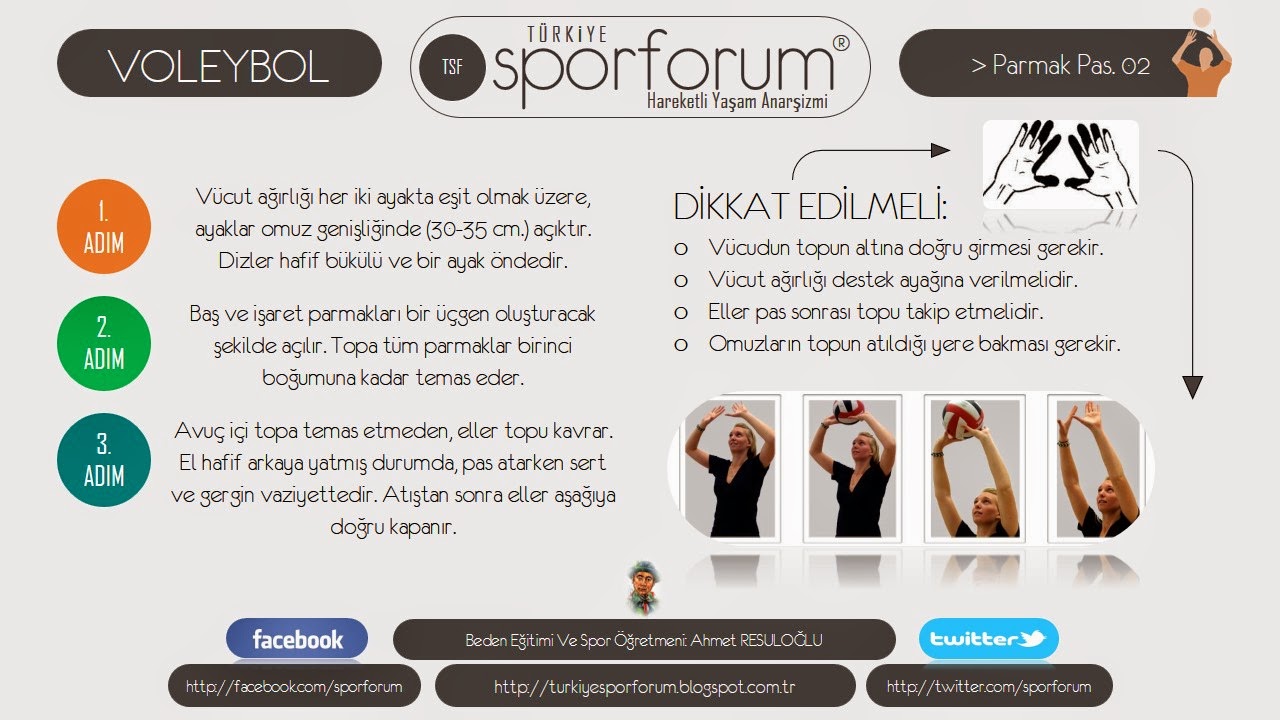 Voleybol Parmak Pas Tekniği 2