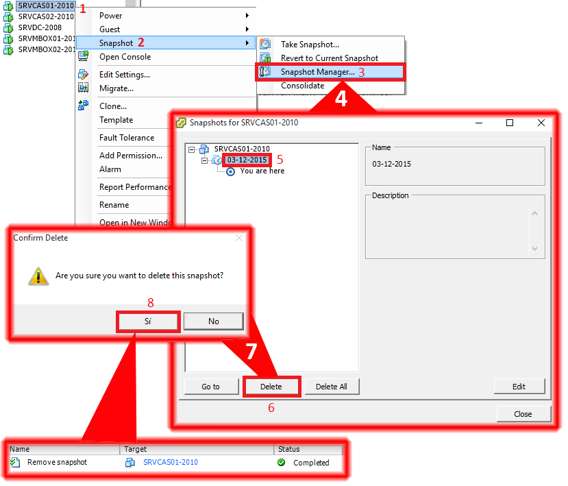Pantallazos.es VMware Delete SnapShot