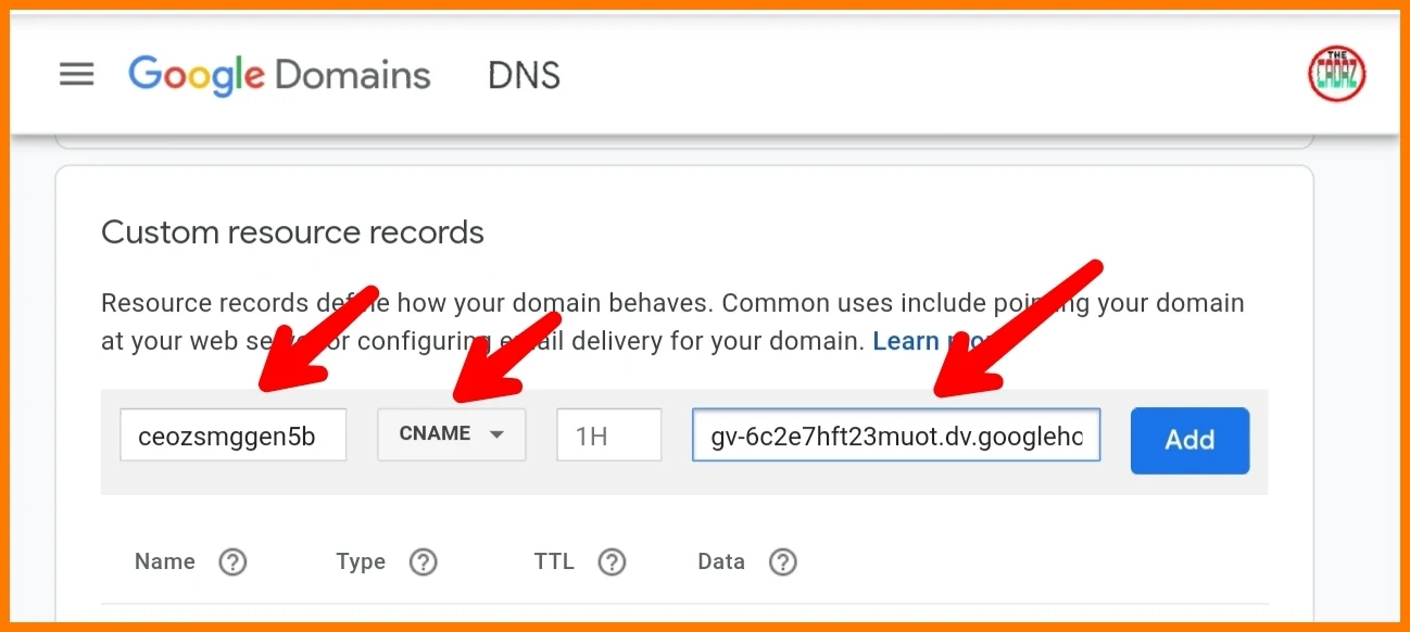 Membuat sub domain dari google domain