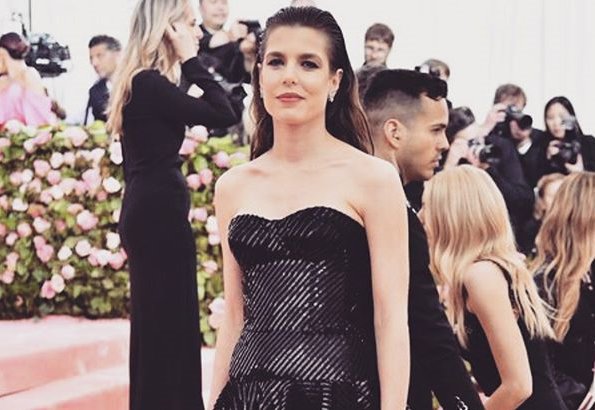 Charlotte Casiraghi wore a dress by Yves Saint Laurent. The dress by Saint Laurent designed by Anthony Vaccarello