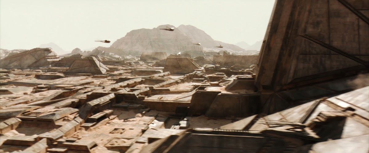 Ornithopters flying over Arrakeen in Dune (2021) movie