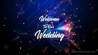 Welcome To Our Wedding With Emotional Romantic Background With Dotted Turbulence Wave Lines And Bokeh