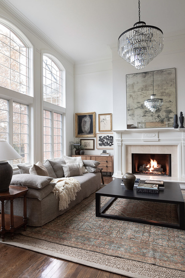 Modern traditional living room design