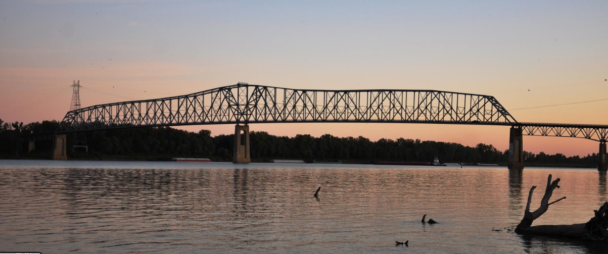 Industrial History 1956 IL13+KY56 Bridge over Ohio River at Old