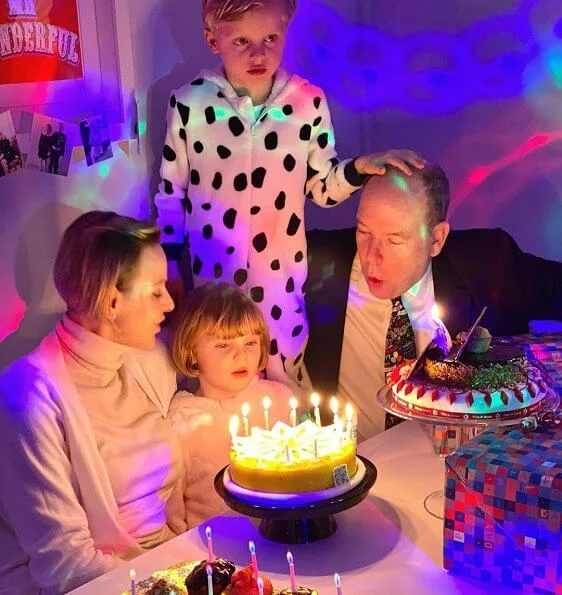 Princess Charlene shared two new family photos taken during her twins Hereditary Prince Jacques and Princess Gabriella's birthday celebration