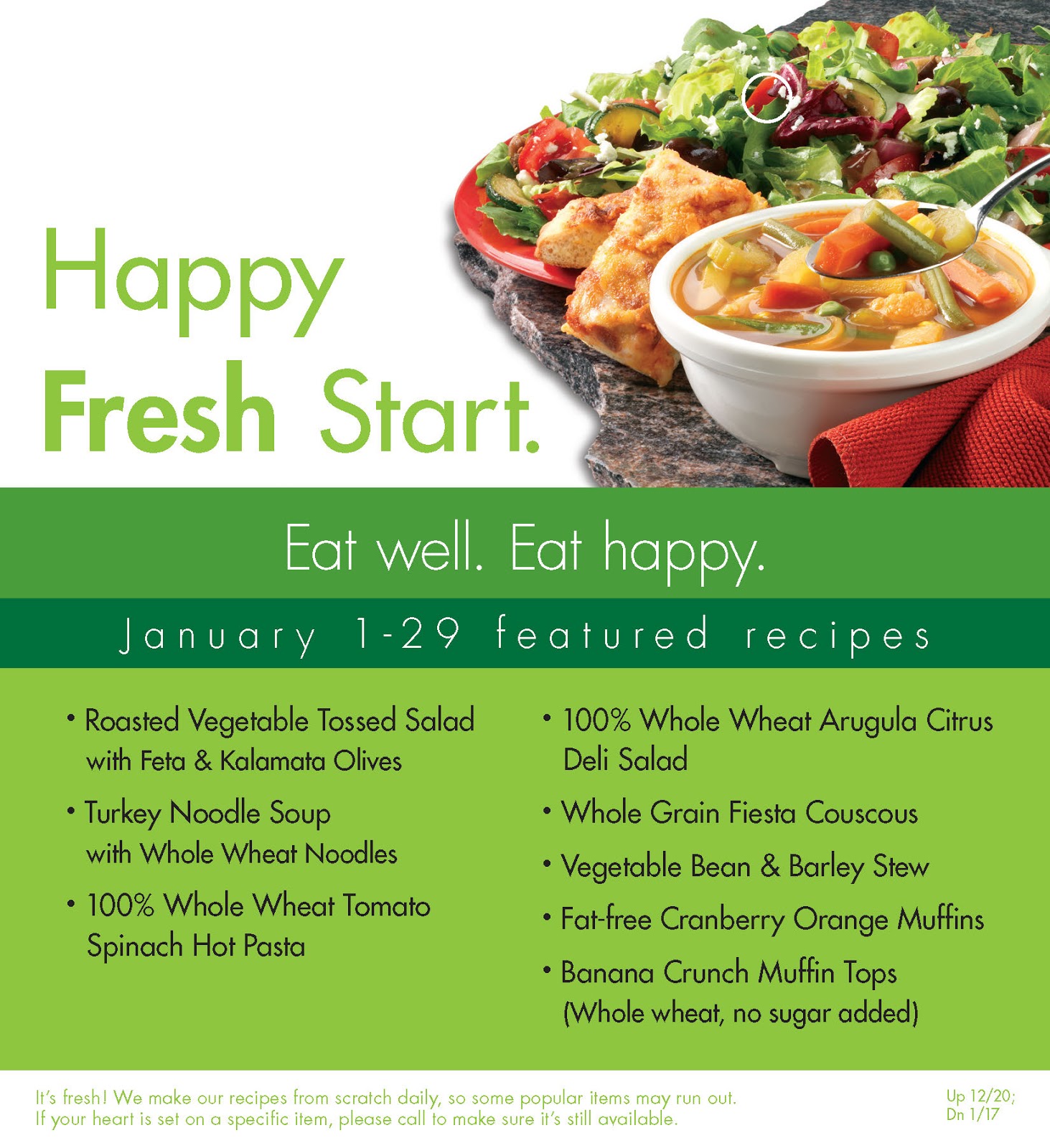 Start the New Year Off Right at Sweet Tomatoes!