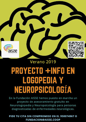 Cartel del Proyecto de asesoramiento gratuito de Neuropsicología y Neurologopedia para personas afectadas por enfermedad neurológica. Más información en el 958074967