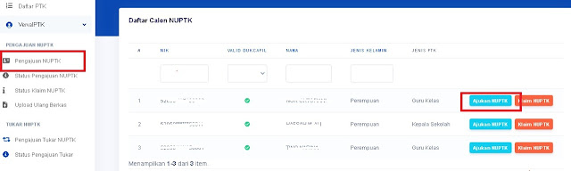 Cara Pengajuan NUPTK Baru Secara Online Terbaru